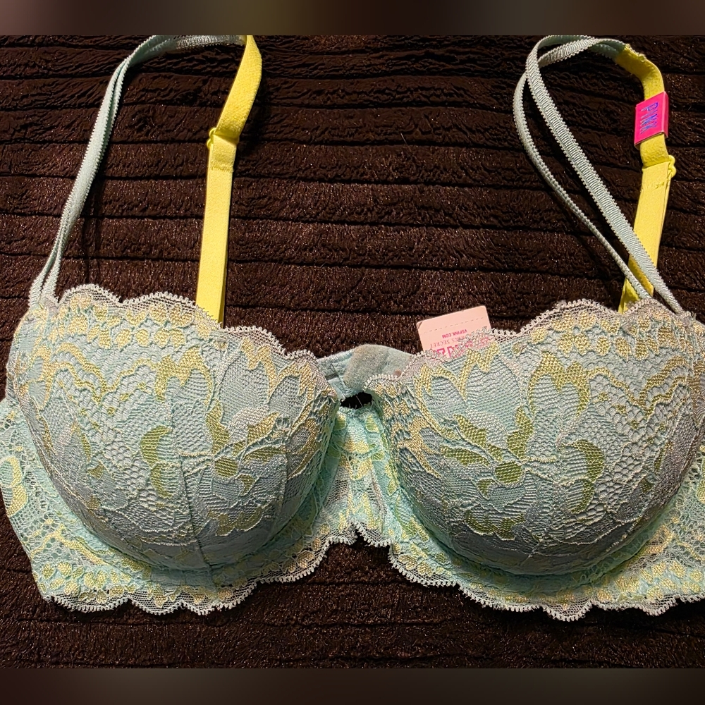 Nwt Pink By Victoria Secret Push Up Bra